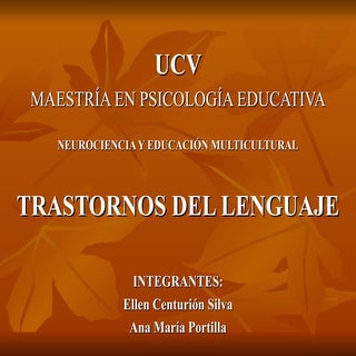 Diapositivas trastornos del lenguaje