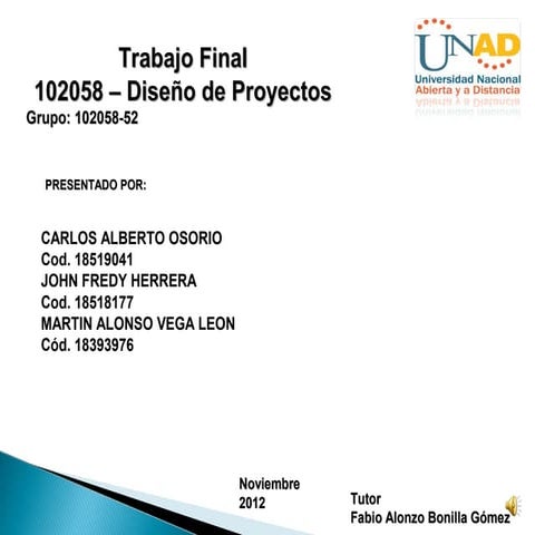 TRABAJO FINAL DISEÑO DE PROYECTOS