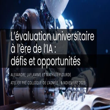 L’évaluation universitaire à l’ère de l’IA : défis et opportunités