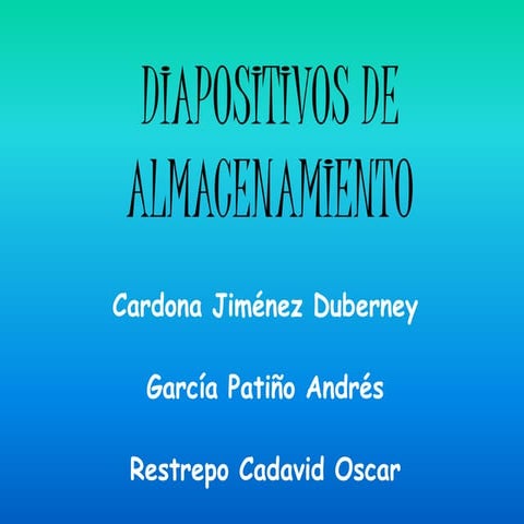 Diapositivos de almacenamiento