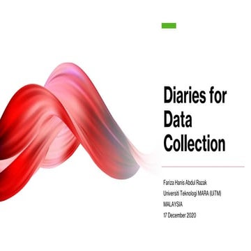 Diaries for data collection