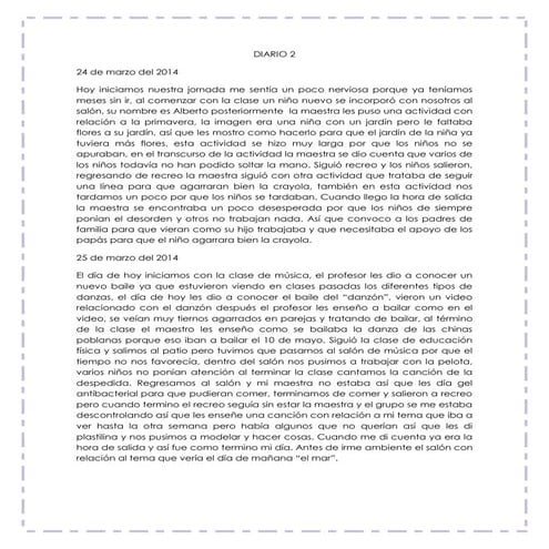 Diario de jornada BRENDA GONZALEZ ARREOLA 