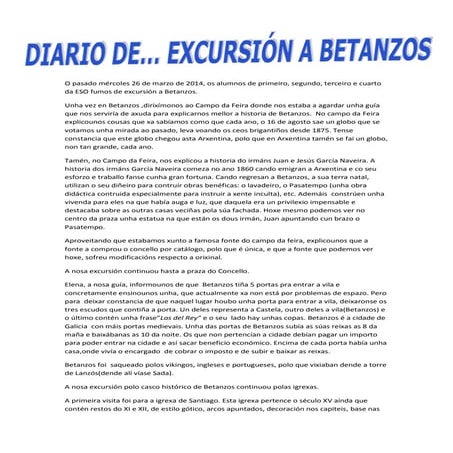Diario de... excursión betanzos