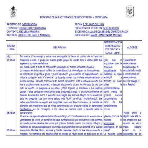 Diario de campo blog