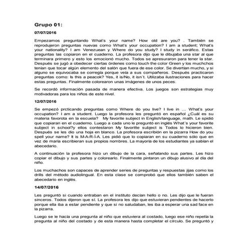 Diario de clase asistencia