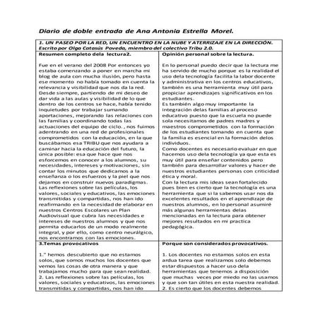 Diario de doble entrada de ana antonia estrella morel para entregar