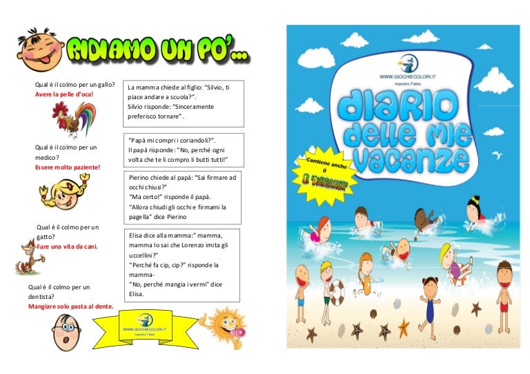Ebook Compiti Delle Vacanze Classe Terza Scuola Primaria Diario Dell