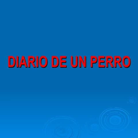 Diariodeunperro