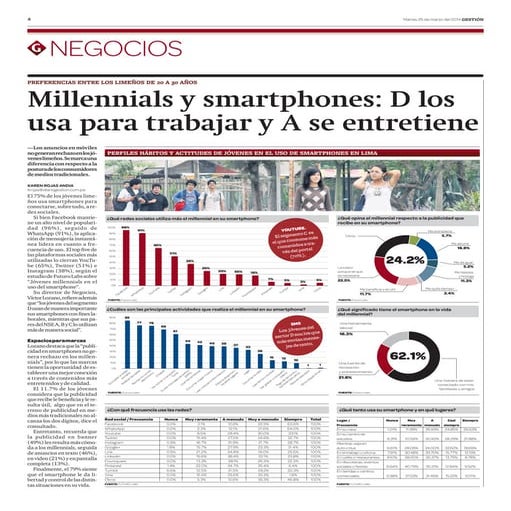 Estudio Millennials y uso del smartphones en Lima - Gestión