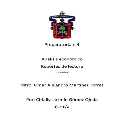 Diarios de lectura  Análisis económico