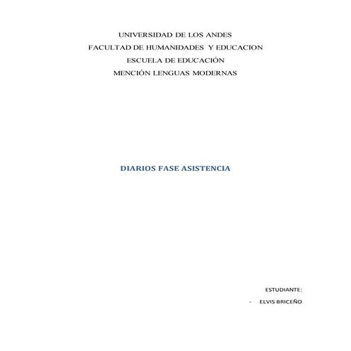 Diarios fase asistencia