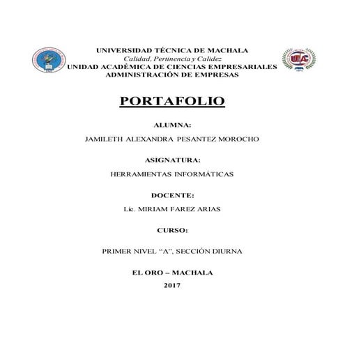 PORTAFOLIO DE HERRAMIENTAS INFORMATICAS