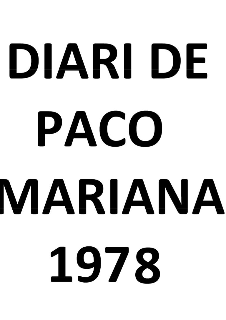 Diari Paco Mariana 1978