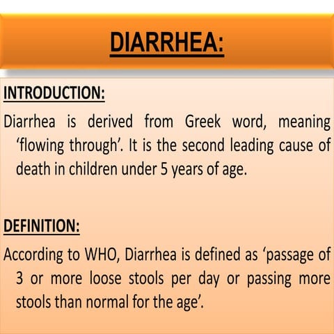 Diarrhea paediatric nursing