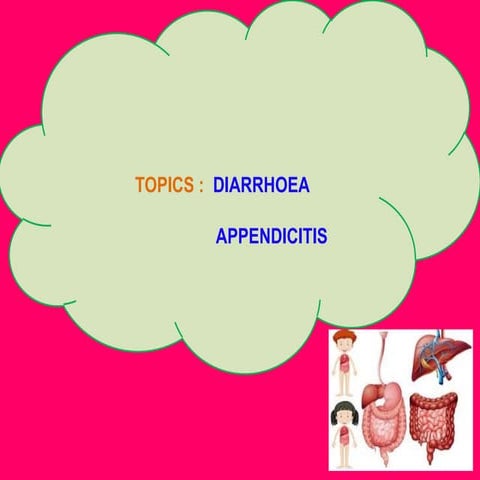 DIARRHOEA & APPENDICITIS gi problems s | PPTX