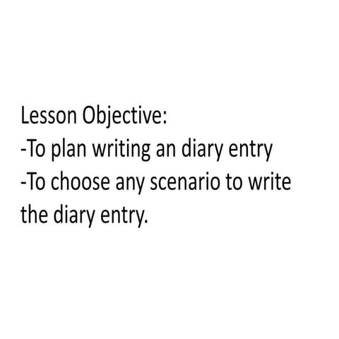 Diary Writing KS3 (Year 7)
