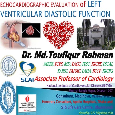 ECHOCARDIOGRAPHIC EVALUATION of LEFT VENTRICULAR DIASTOLIC FUNCTION toufiqur ...