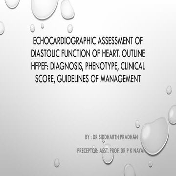 Heart Failure with Preserved Ejection Fraction: Diagnostic Updates | PPTX