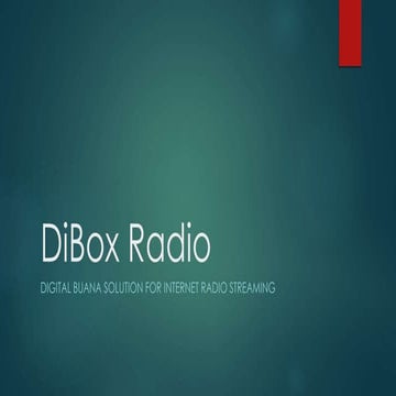 Internet Radio Management Brief Presentation