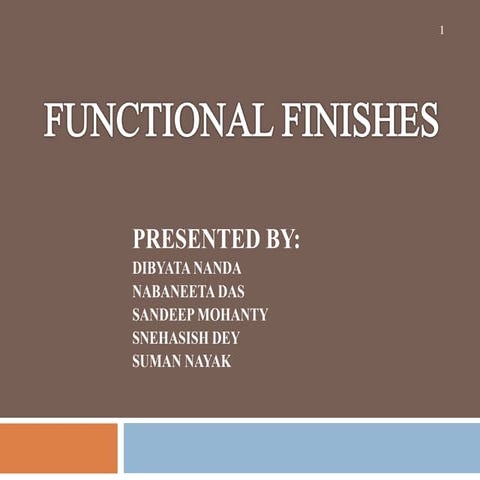 FUNCTIONAL FINISHES OF GARMENTS