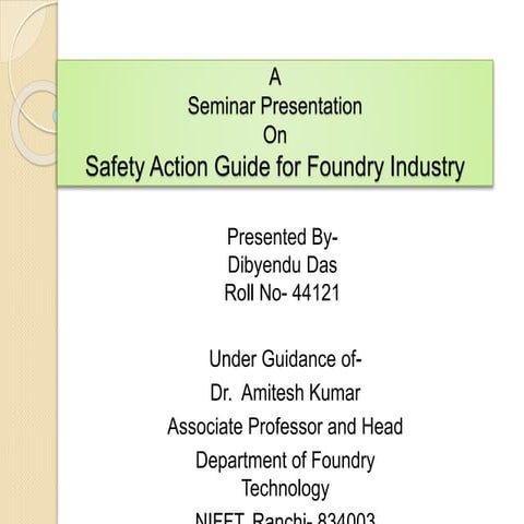 Safety Action Guide for Foundry Industry