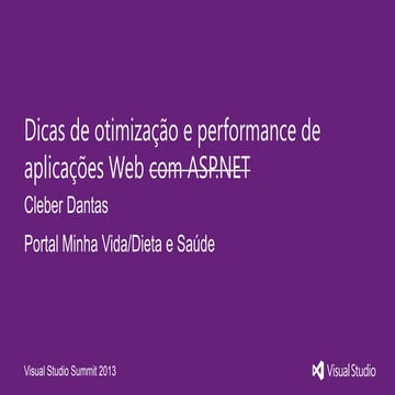 Dicas de otimização e performance de aplicações Web com ASP.NET 