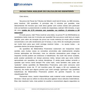 Dicas para agilizar os cálculos mat...