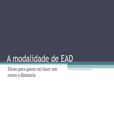 Dicas para aluno ead
