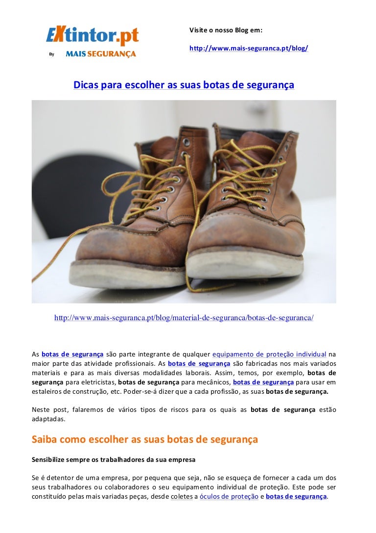 bota de segurança para mecanico