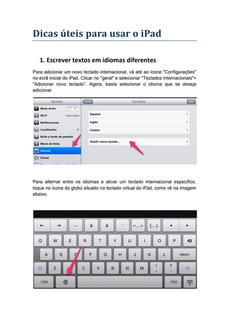 Dicas  úteis para usar o iPad