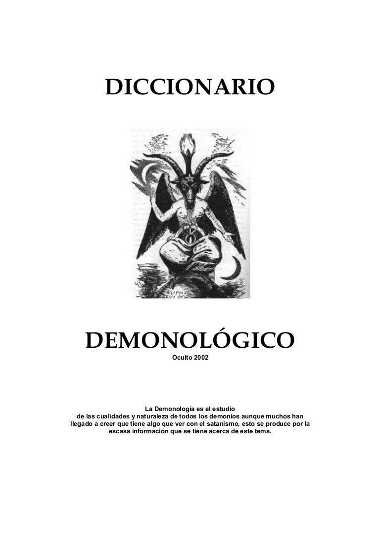 Diccionario Demonolgico Diccionario Demonolgico