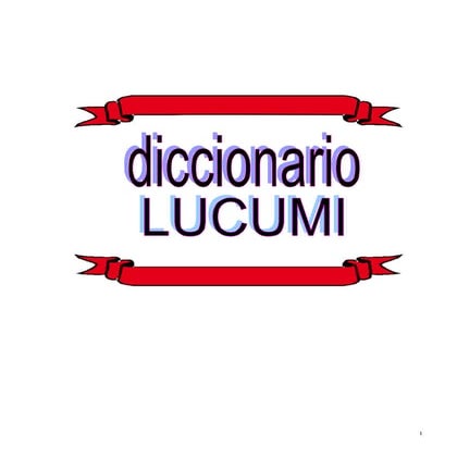 Diccionario Lucumi