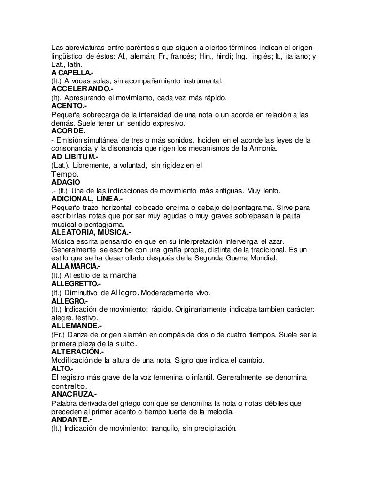 Diccionario musical