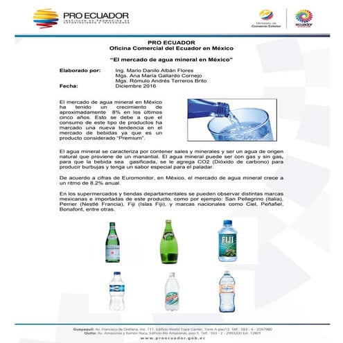 Boletín Agua Mineral