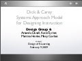 The Dick and Carey Instructional Design Model
