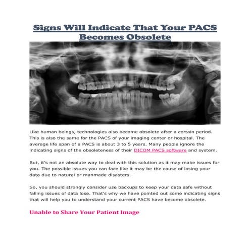 Dicom pacs software