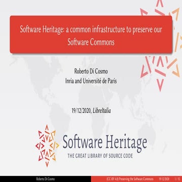 R. Di Cosmo - Software Heritage