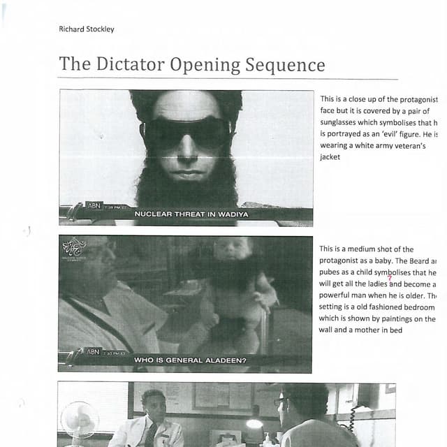 The Dictator Opening Sequence