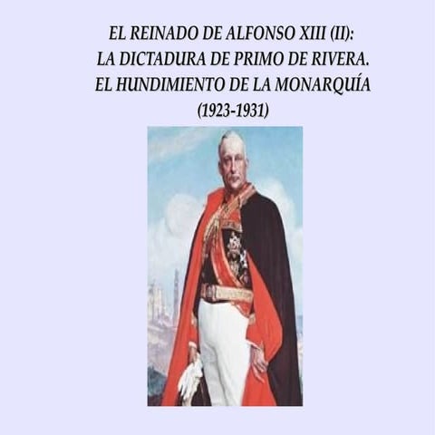 La Dictadura de Primo de Rivera y la caída de la Monarquía