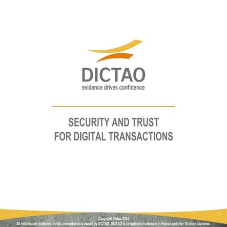 Dictao Company Presentation