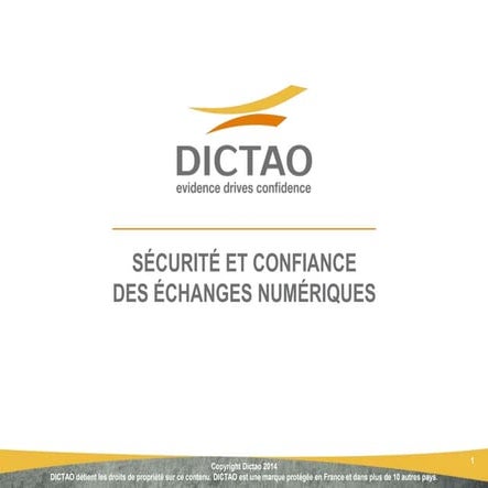 Dictao Présentation Institutionnelle