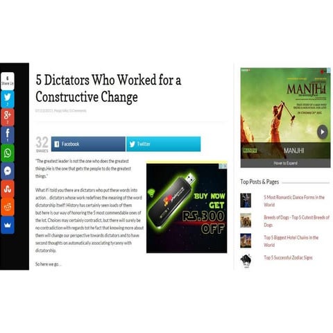 Dictators who worked for constructive change | PPTX