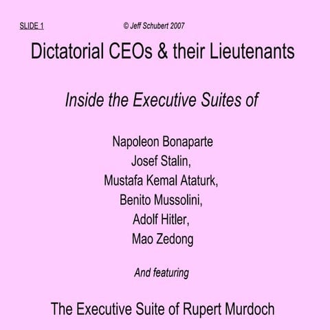 Rupert Murdoch as Dictatorial CEO