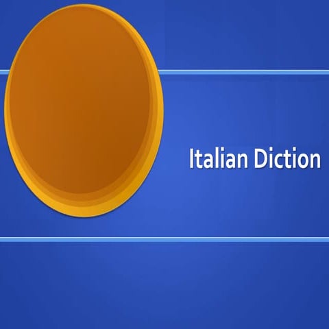 International Phonetic Alphabet - Basics of Singing Italian | PPT