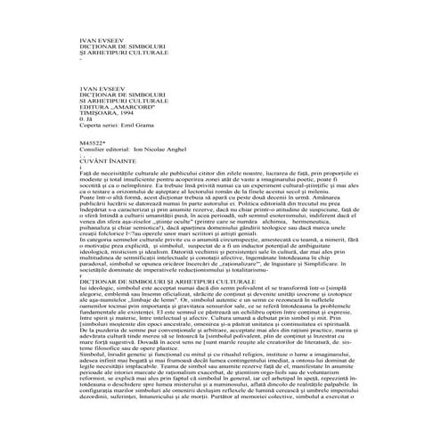 Dictionar de simboluri si arhetipuri culturale  ivan evseev