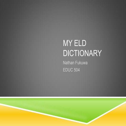 Dictionary eld