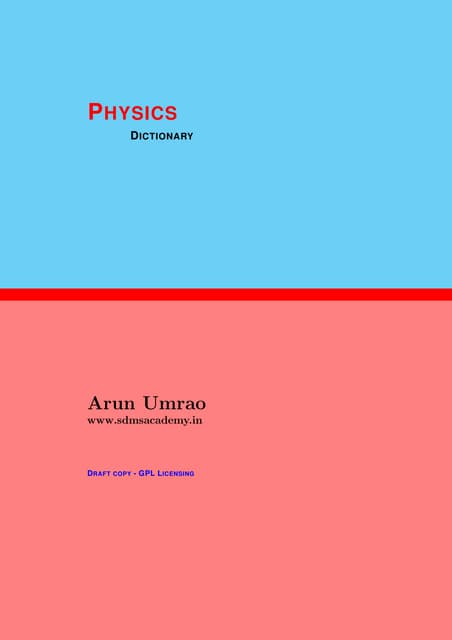 Dictionary of physics