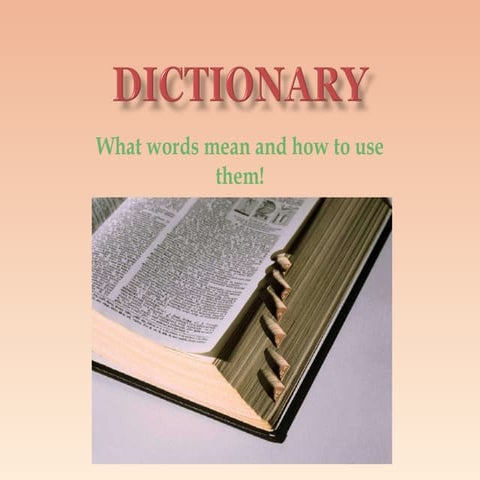 Dictionary ppt