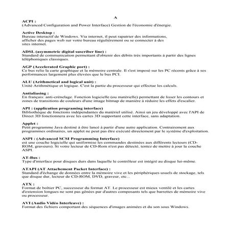 Dictionnaire Terme Informatique | PDF