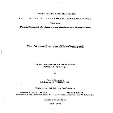 An introduction to Tarifiyt Berber - Khalid Mourigh Maarten Kossmann | PDF